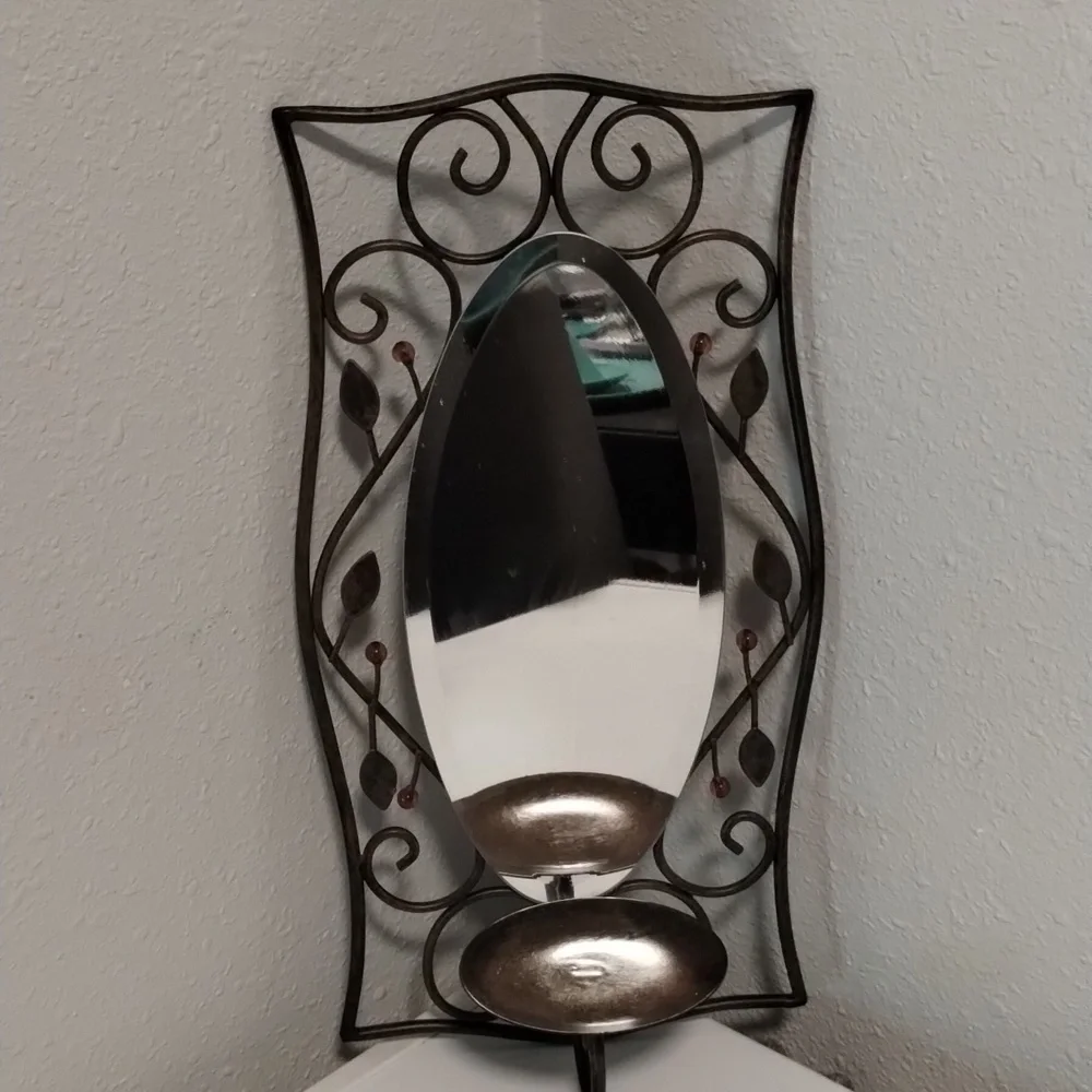 Elegant Black and Silver Wall Mirror